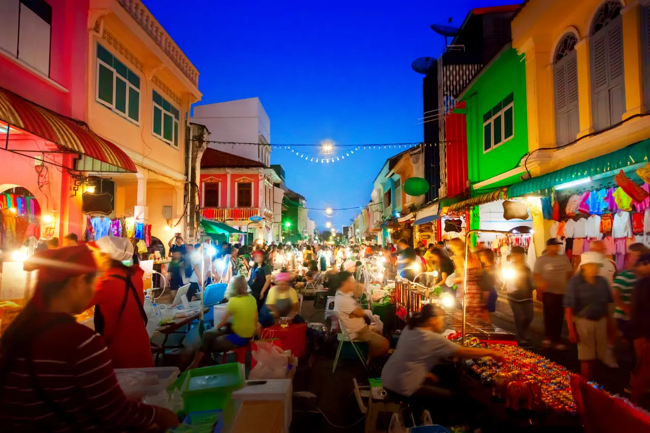 Aften marked pa walking street phuket