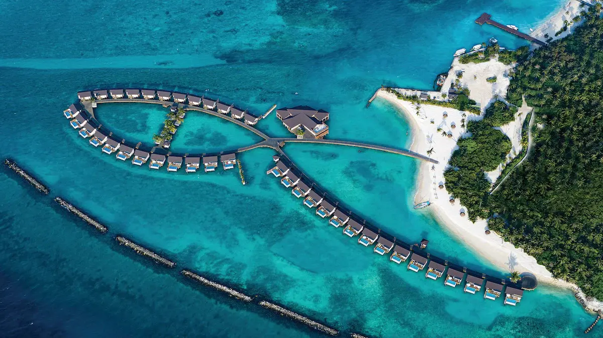 Atmosphere kanifushi maldives dronefoto over havet