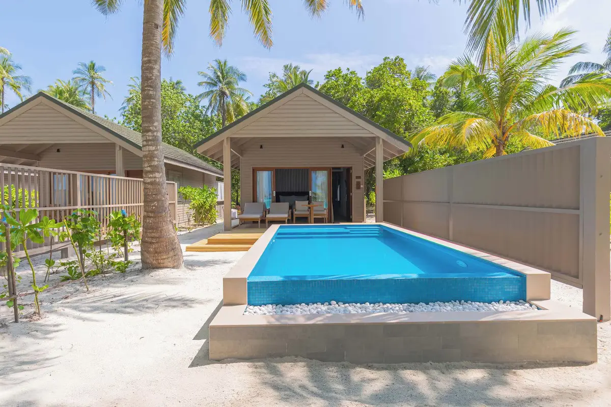 Meeru island resort eksempel paa villa med privat pool
