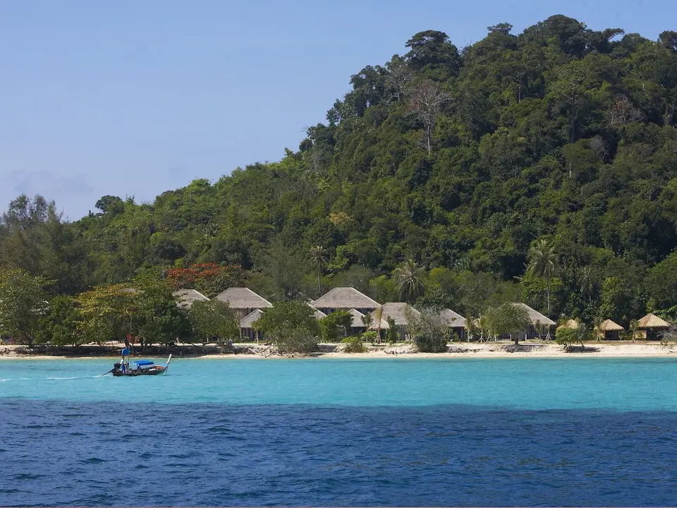 Koh Kradan, lille ø-resort omgivet af vand i Thailand
