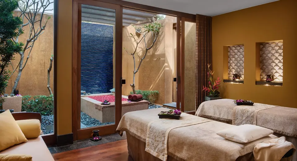 Anantara Hua Hin Resort & Spa tilbyder komfortable og komfortable spa rum med til og vindue.
