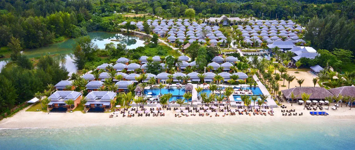 Khao Lak resort luftfoto Thailand
