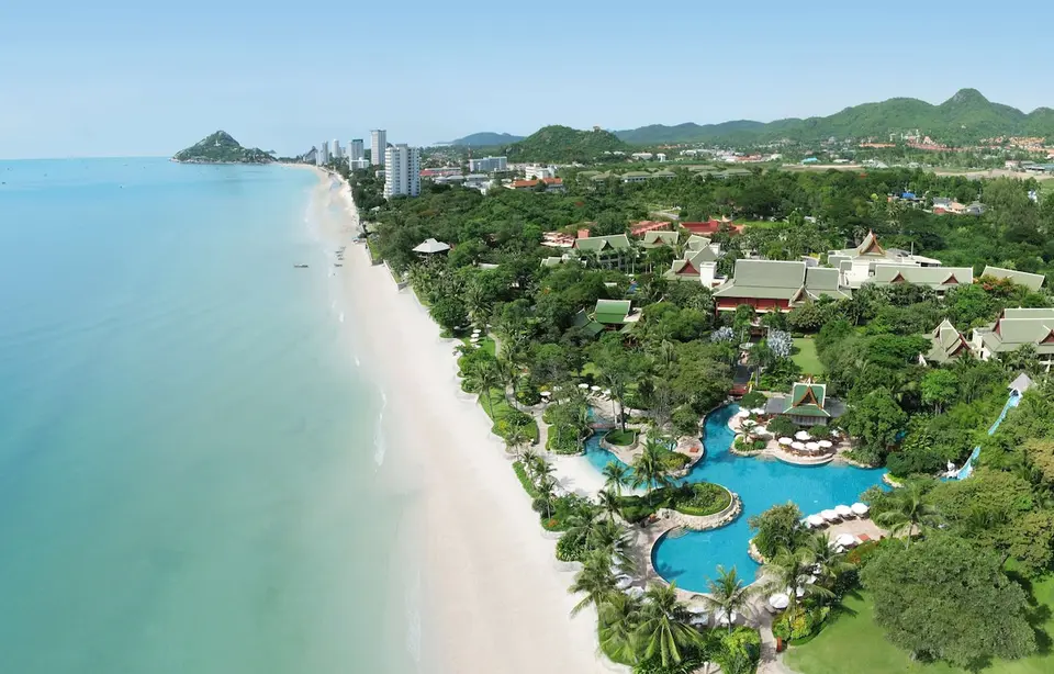Luft Hua Hin strand Thailand med Hyatt Regency resort