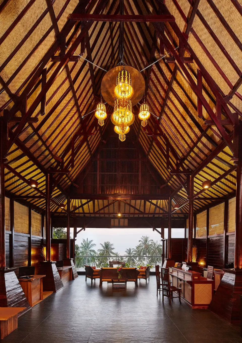 Indgangslobbyen i Kupu Kupu Phangan Beach Villas