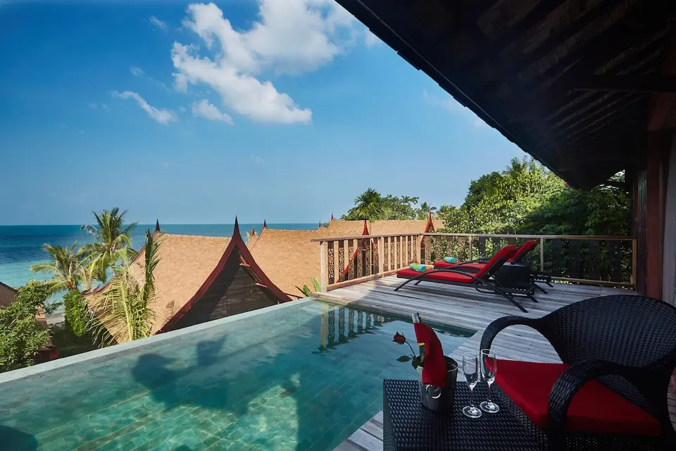 Beach villas with swimmingpool and havudsigt på Kupu Kupu Phangan