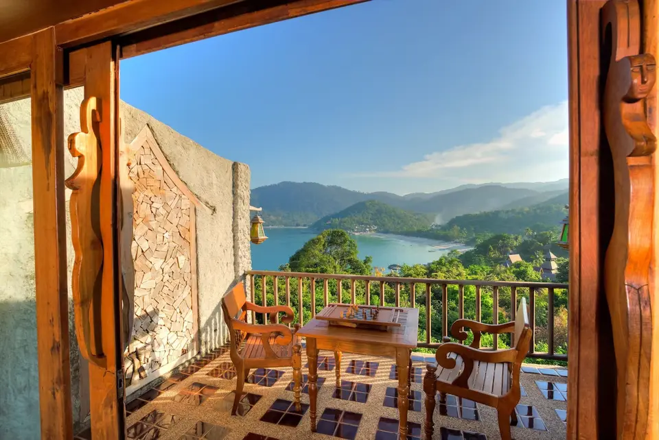 Udsigt fra Santhiya Koh Phangan Resort balkon