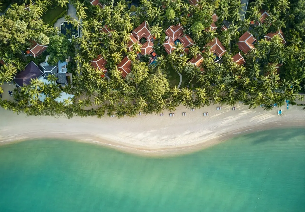 Santiburi Koh Samui set fra luften.