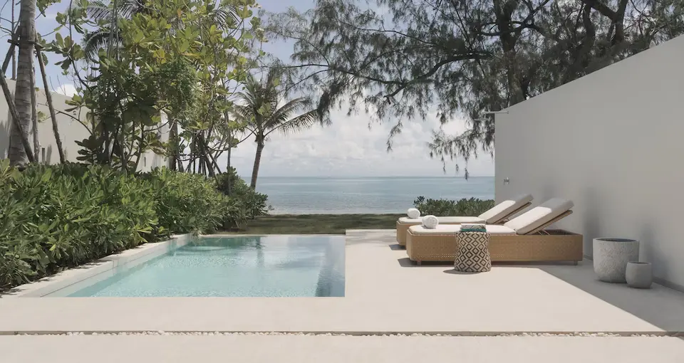 Kimpton Kitalay Samui poolvilla set fra entre mod havet