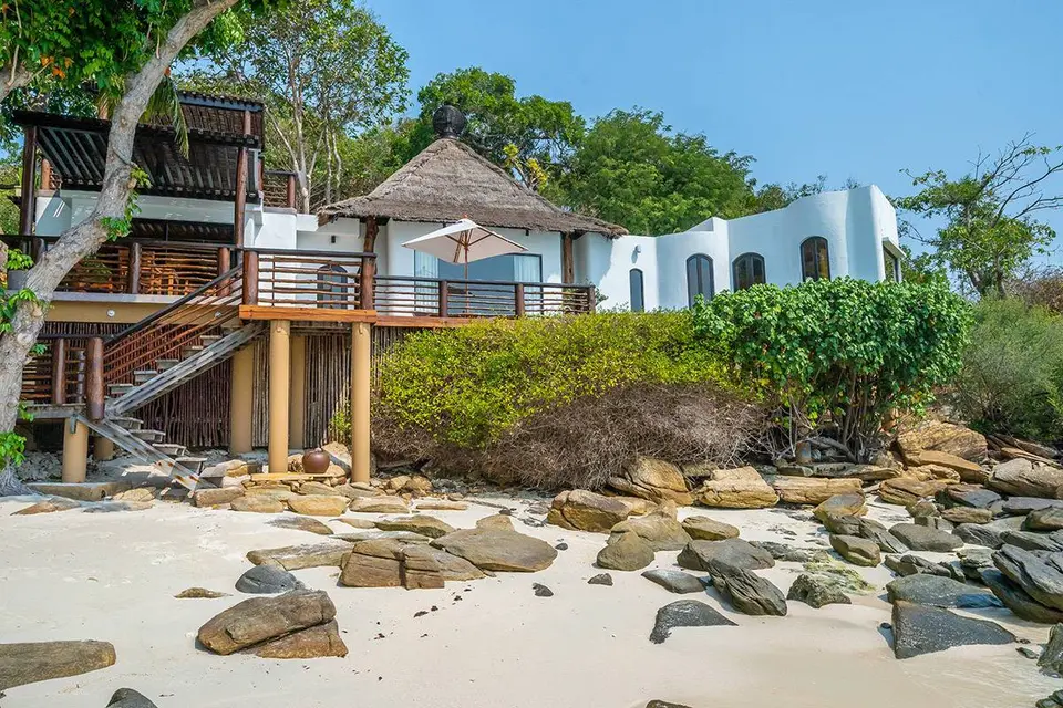 Paradee villaerne ligger helt ned til stranden